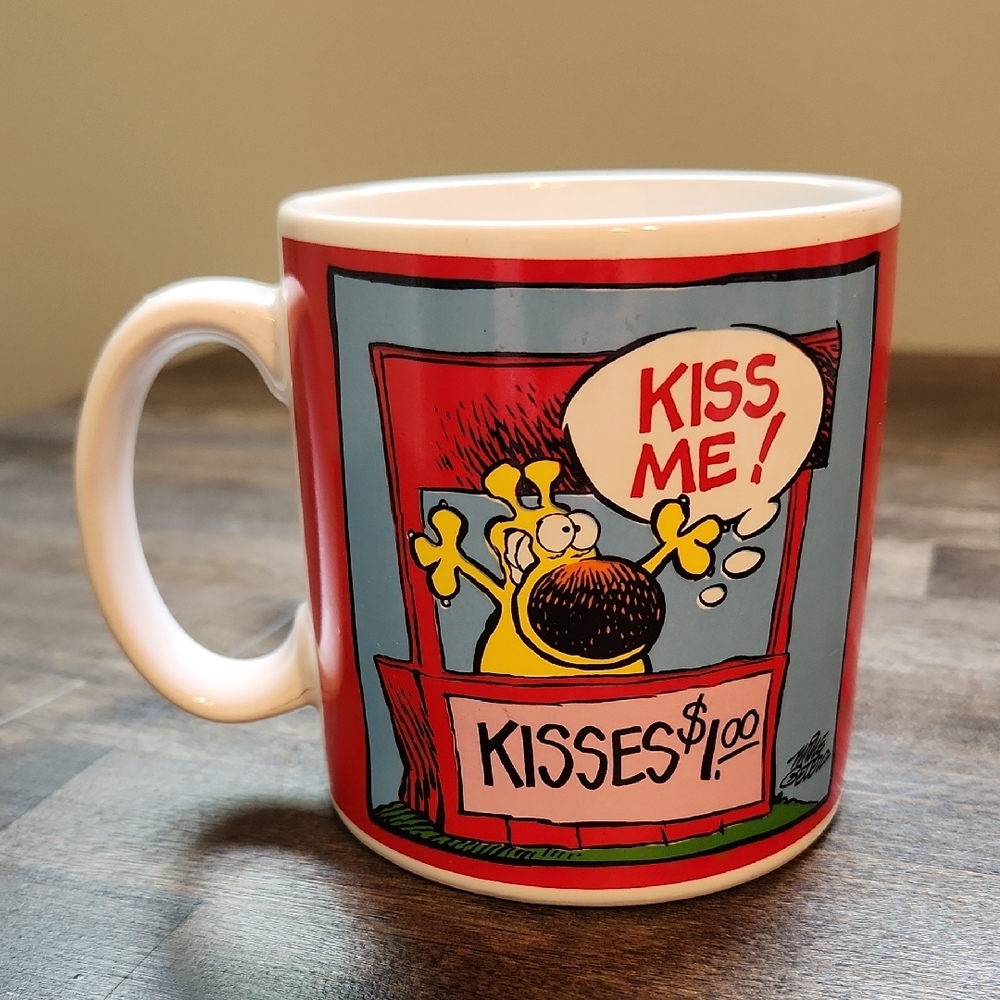 Vintage Grimmy 'Kiss Me' Mug - Kisses $1.00 Mike Peters